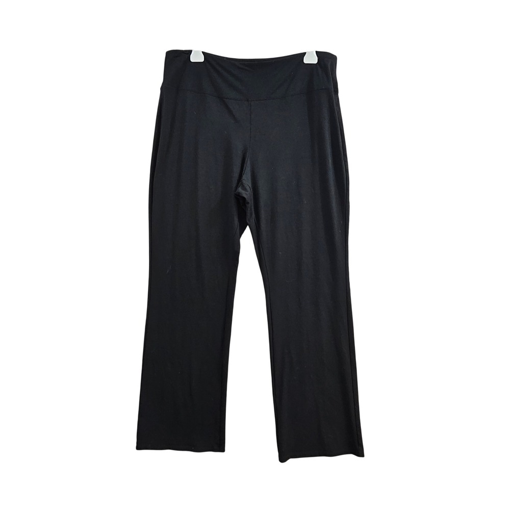 J. Jill Wearever Smooth-Fit Barely Boot Cut Pants Womens XL Black Rayon Stretch